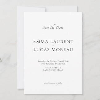 Reserve A Data Luxury Minimal Save the Date Elegant Wedding