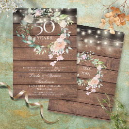 Reserve A Data Luzes de Corda Florais Rústicas de Aniversário de