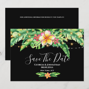 Reserve A Data Luzes de flores de praia de ilha tropical havaiana