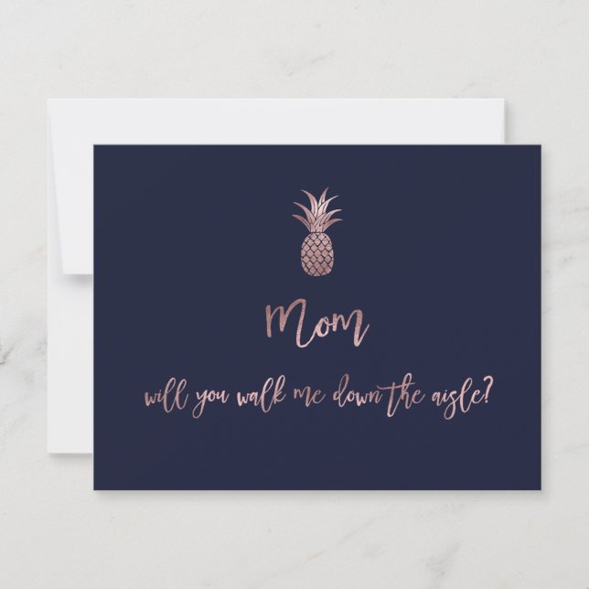 Reserve A Data Mãe de rosa Dourada Pineanases, você vai me levar  (Frente)