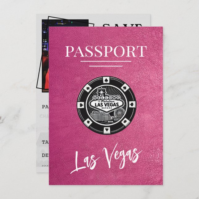 Reserve A Data Magenta Las Vegas Passaporte Salvar A Data (Frente/Verso)