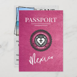 Reserve A Data Magenta México Passaporte Salvar Data
