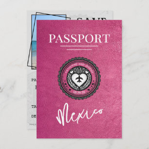 Reserve A Data Magenta México Passaporte Salvar Data
