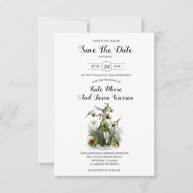 Reserve A Data Magical Garden Wedding Burgundy Green (Frente)