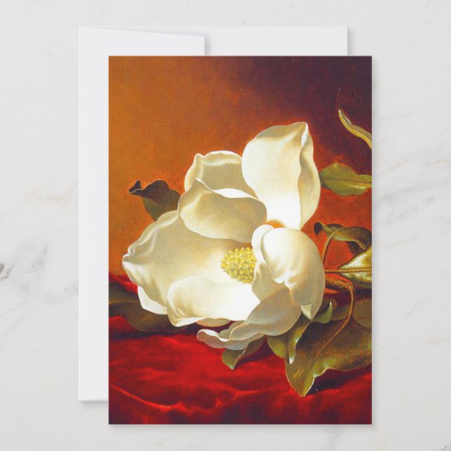 Reserve A Data Magnolia em Red Velvet Martin Johnson Heade (Frente)