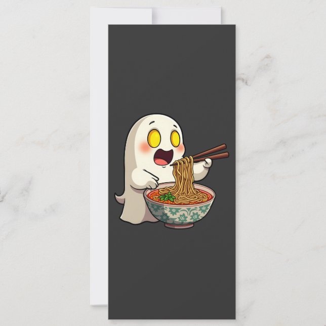 Reserve A Data Malandro Halloween Pastel Kawaii Ghost Eating Rame (Frente)