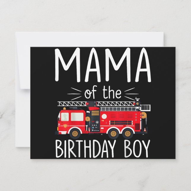 Reserve A Data Mamãe do Aniversário do Bombeiro Fa (Frente)