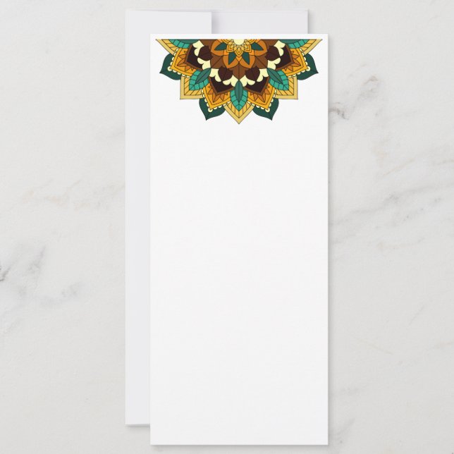 Reserve A Data Mandala Padrão 02 em amarelo e em tom (Frente)