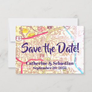 Reserve A Data Mapa Antigo de Asheville, NC