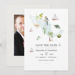 Reserve A Data Mapa de México aquarela para foto de casamento no 