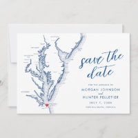 Mapa de Virginia Beach Casamento Moderno