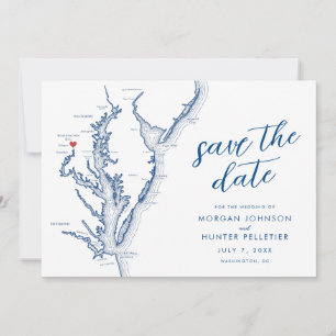 Reserve A Data Mapa de Washington DC Casamento Moderno