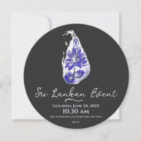 Mapa do Sri Lanka em estilo de grafite