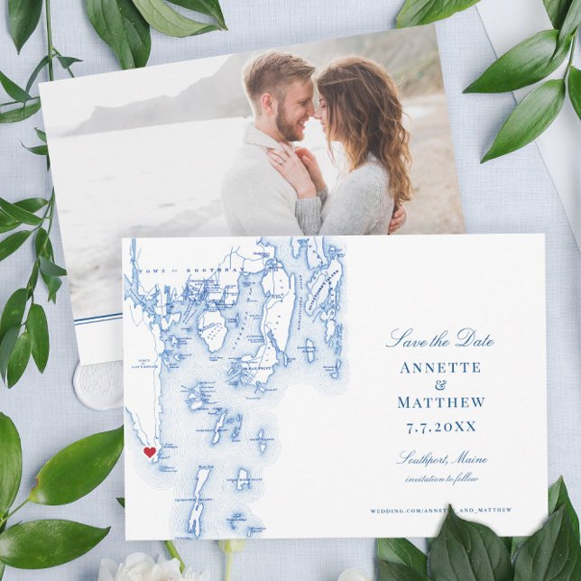 Reserve A Data Mapa Elegante de Southport Boothbay Harbour (Criador carregado)