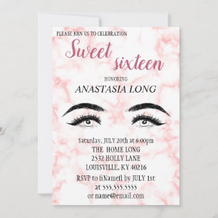 Reserve A Data Marble Moderno, Elegante, Lashes Faux Salvem A Dat