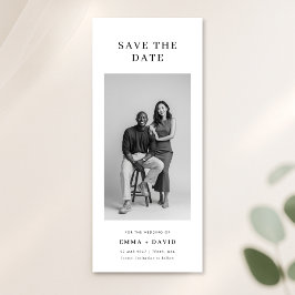Reserve A Data Marcador de Casamento com Foto de Estúdio Minimali