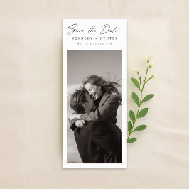 Reserve A Data Marcador de Página Foto de Casamento Save the Date