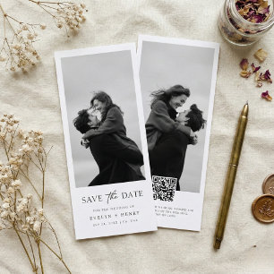 Reserve A Data Marcador Moderno de Dupla Face para Casamento com
