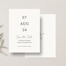 Reserve A Data Marfim | Chic Minimalista Salve o Dia do Casamento