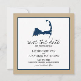 Reserve A Data Marinho Blue Cape Cod Map Casamento Salvar a Data