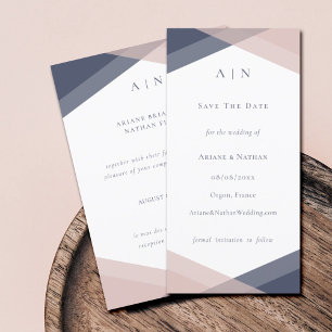 Reserve A Data Marinho Blush Modern Salve O Casamento De Data