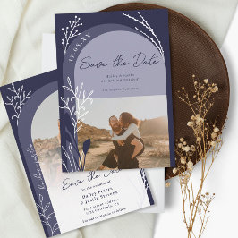 Reserve A Data Marinho Boho nomes de fotos azuis script arnês cas