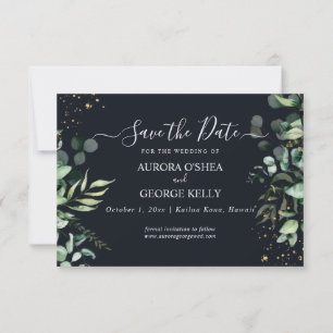 Reserve A Data Marinho Rustic Eucalyptus PixDezines n Dourado Sal