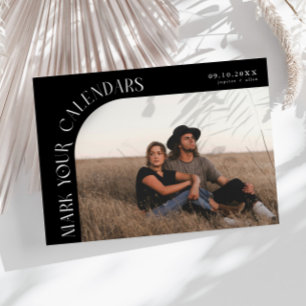 Reserve A Data Marque Seus Calendários Quadro de Foto Curva Preta