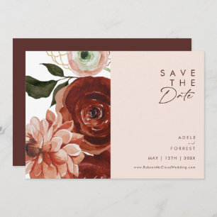 Reserve A Data Marsala Autumn Floral   Escamudo Horizontal