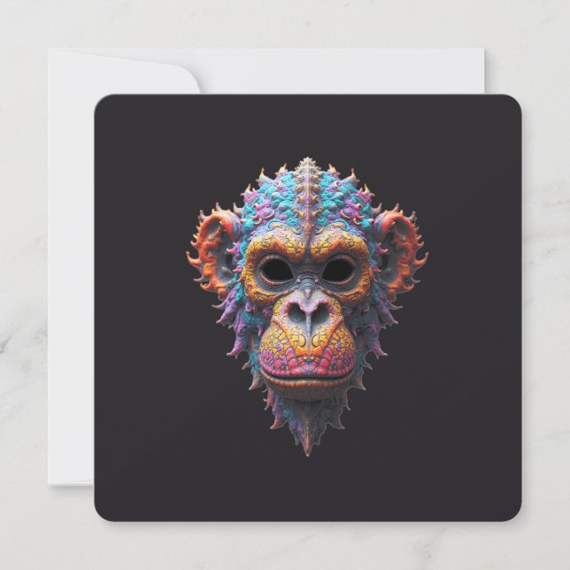 Reserve A Data Máscara de Chimpanzé Ornata (Frente)