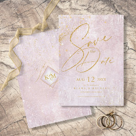 Reserve A Data Mauve de Casamento Dourado de Abstrato Fine Lines 