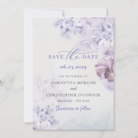 Mauve floral primavera púrpura e azul empoeirada