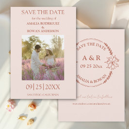 Reserve A Data Meadow Flowers Misty Rosa Photo Save the Date