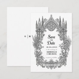 Reserve A Data Medieval Gothic Dragon Griffin Black Etching Save