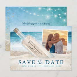 Reserve A Data Mensagem em um Casamento Tropical Beach de Uma Gar
