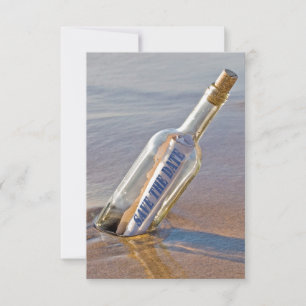 Reserve A Data Mensagem "Salvar a data" em um frasco