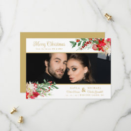 Reserve A Data Merry Christmas Poinsettias Garland Photo Wedding