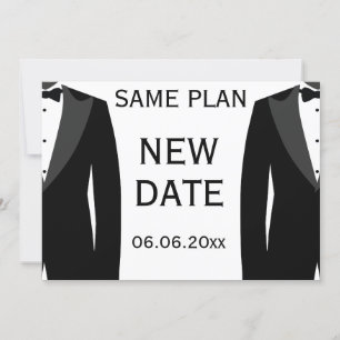 Reserve A Data Mesmo Plano Nova Data Casamento Gay Preto e Branco
