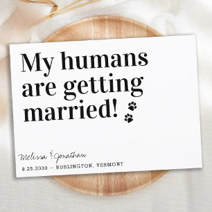 Reserve A Data Meus Humanos Estão Casando Com Casamento De Cachor