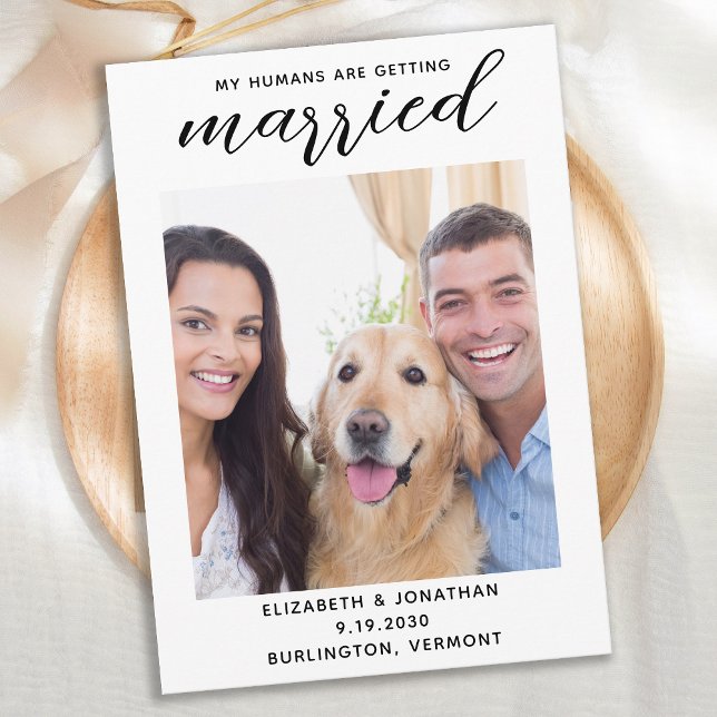 Reserve A Data Meus Humanos Estão Casando Com Casamento De Cachor (Criador carregado)