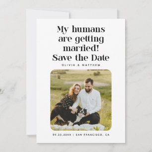 Reserve A Data Meus Humanos Estão Se Casando Foto Engraçada de