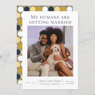 Reserve A Data Meus Humanos Estão Se Casando Personalizados