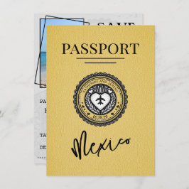 Reserve A Data México Amarelo Passaporte Salvar Data