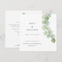 Micro Wedding Eucalyptus Botanical Save A Data