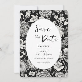 Reserve A Data Midnight Bloom: Um Floral Escuro Salva A Data