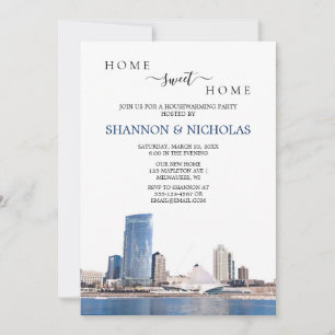 Reserve A Data Milwaukee Skyline Home Invitation