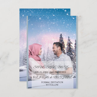 Reserve A Data Minimal Elegant Text & Photo Design / Wedding 