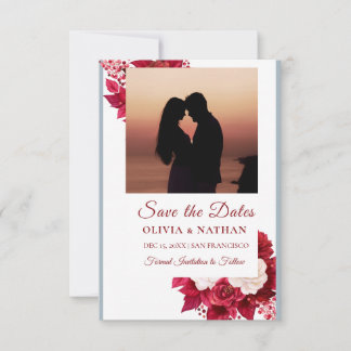 Reserve A Data Minimal Elegant Text & Photo Design / Wedding 