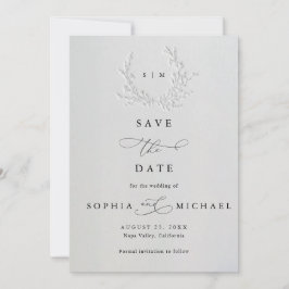Reserve A Data Minimal Faux Blind Deboss Cotton Save The Date