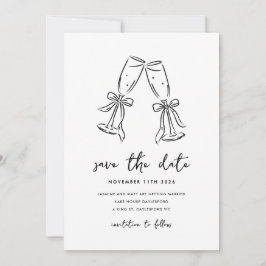 Reserve A Data Minimal Hand Drawn Whimsical Doodle Save The Date
